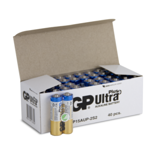 GP Ultra Plus AA-batteri, 15AUP/LR6, 40-pack
